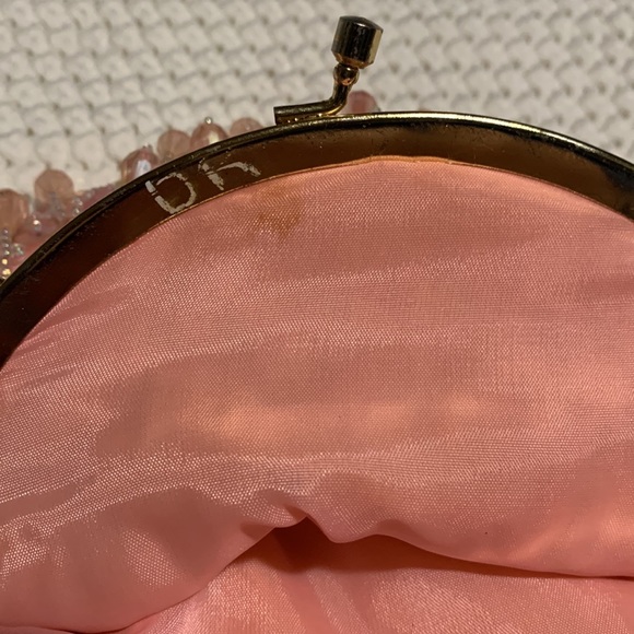 Pink Teardrop Beaded & Sequince Evening Bag - Picture 5 of 13